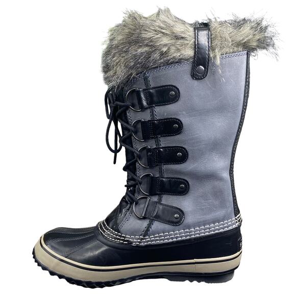 Sorel Women's Joan Of Arctic Premium Gray Black Winter Boots Size US 9 - Picture 2 of 10